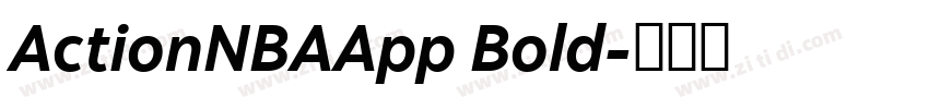 ActionNBAApp Bold字体转换